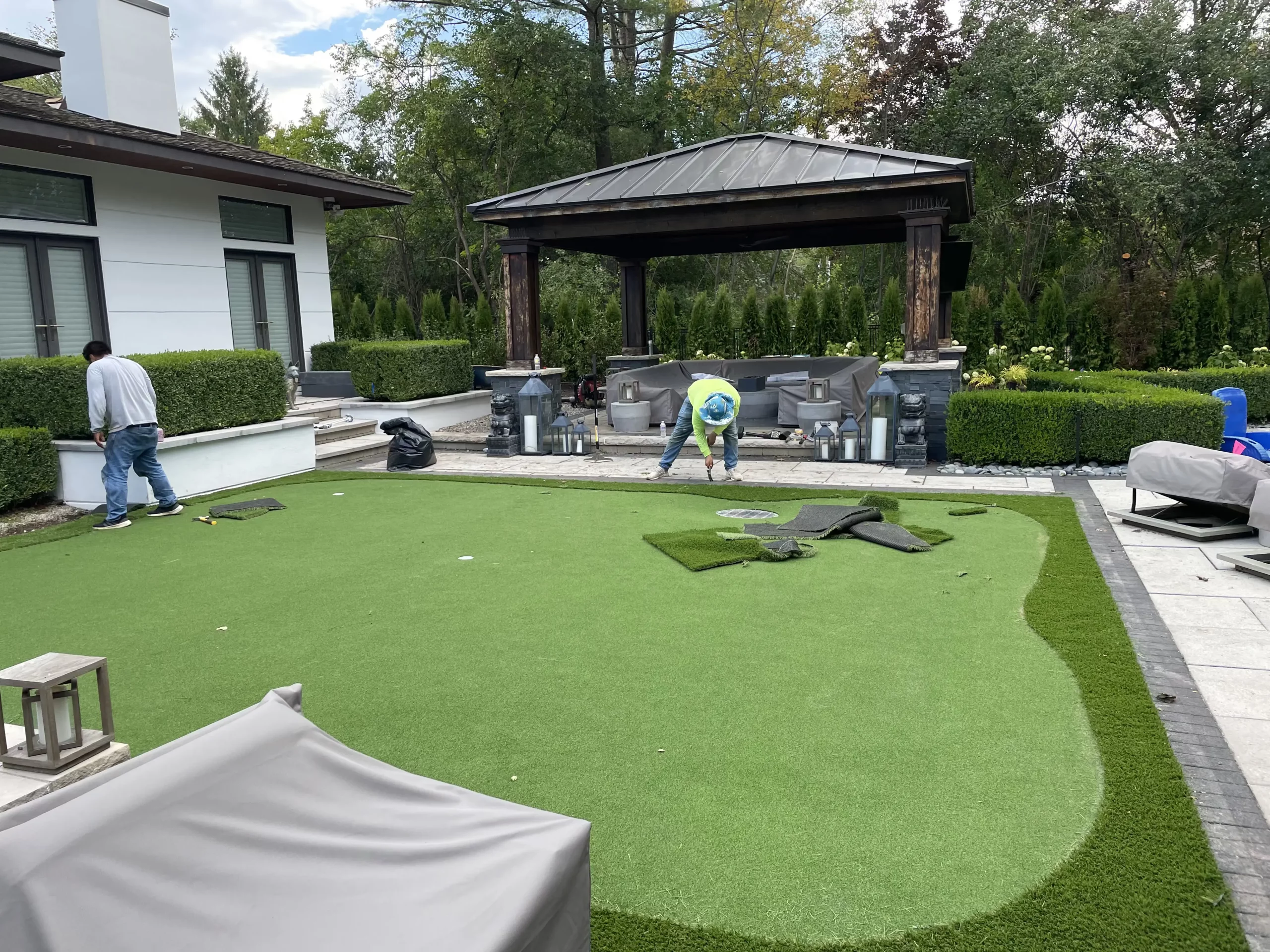Artificial Turf Putting Green Installation